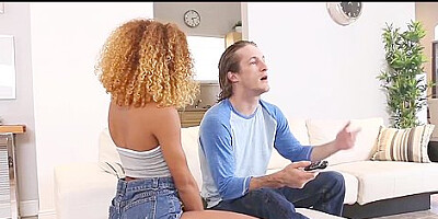 Kendall Woods And Riley King - Ebony Kendall & Best Friend Share Big Cock