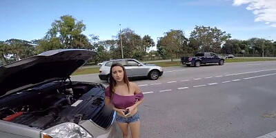 TeensLoveMoney - Busty Babe Gets Towed, Fucked And Paid!