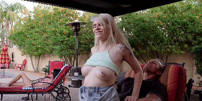 Megan Holly pleasuring her stepdad outdoors