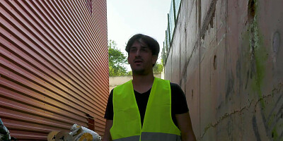 Succulent latina serves two horny guys outdoors