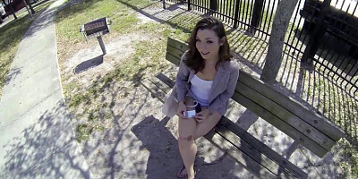 Man bends Scarlett Sawyer over in the street and fucks her from behind heavily