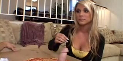 Huge bone pizza: three way with the pizza delivery fellow ffm