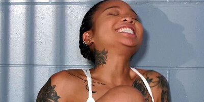 Ebony detainee asks for humping and cellmate is here to do it