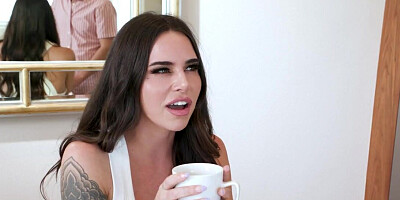 Attractive brunette having a big dick inside of her snatch