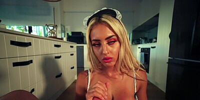 BIG TITS MAID FIT KITTY FUCKS POV