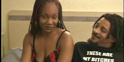 Buxomy black gets hard-core double dark-hued foray