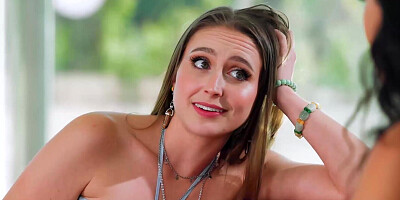 Harley Haze gets a massage by Laney Grey before dyke sex