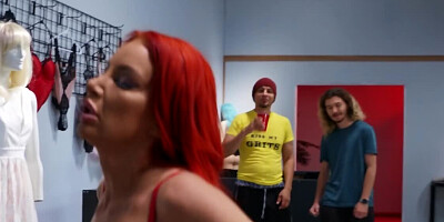 Lady with massive tits is intimate with a teen dude