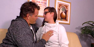 Young slut seduces her father-in-law on kinky coupling