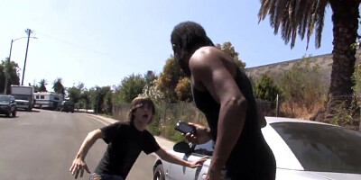 Brunette has amazing sex with the black man