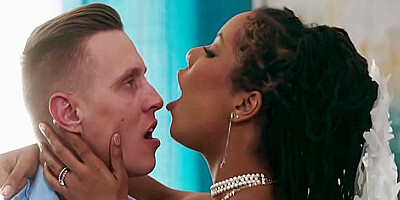 Smiles While Getting Double Penetrated - Alex Mack, Ricky Johnson And Kira Noir
