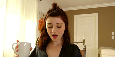 Morning 3some under the table with Hailey Little & Sara St Clair