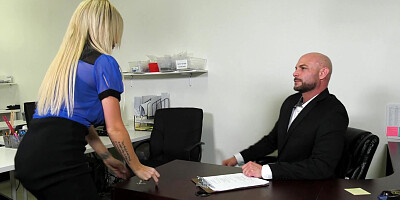 Big boobed nympho Rachele Richey fucks her boss