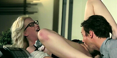 Assistant Samantha Rone knows how to cheer up her boss