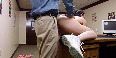 MILF Nina Dolci convinces director not to report her son to the police