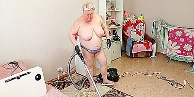 Stepmother-in-law Vacuums The Room