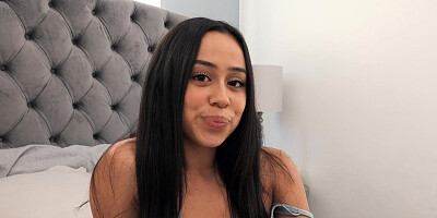 Dania Vega gives head and gets nicely fucked in bed