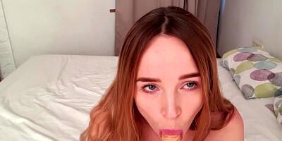 Kaisa Nord masturbates with dildo and shows off her beautiful breasts