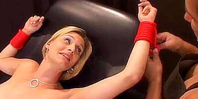 Sexy Blonde Flexible Threesome Dr Exam Table Gimp Freak Zap Sperm!