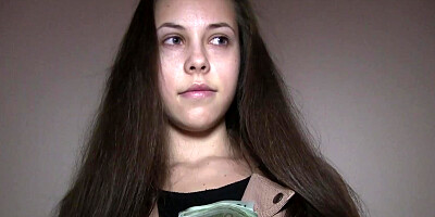 Abril Alol having sex for money with a stranger in a stairwell