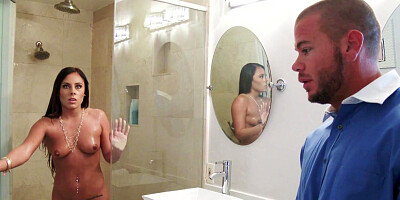 Tanned Gianna gets caught pleasing her man