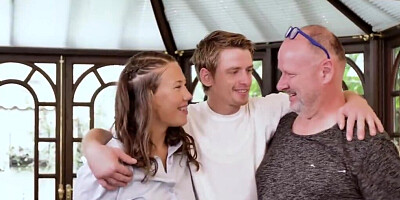 DILF is eating out and fucking the submissive student teen