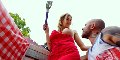 Bawdy pornstar wanted to get to friend's cock for a long time