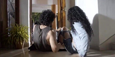 Teen Indian couple enjoys drinks and kisses in thriller