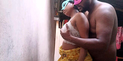 Amateur Indian couple are making a sex tape while at home