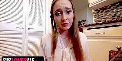 Stepsister Laney Grey With Juicy Tits Can Barely Take Her Stepbrothers Fat Cock