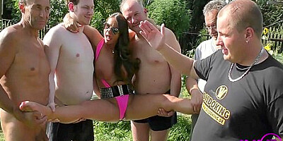 Full German Garden Gangbang With Big Boobs Mature Sexy Susi