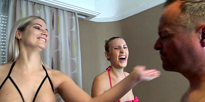 Blonde sado girls victim needs punishment! by Femdom Austria