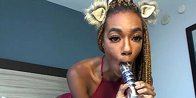 Chanel Skye playing with purple vibrator on cam