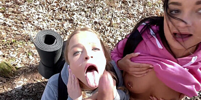 Alexa Flexy and Daphne Klyde get properly fucked outdoors