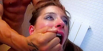 Perfect French Babe Fucks Muscled Plumber In The Bathroom