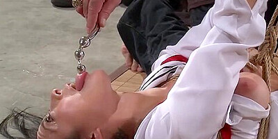 Asian Submissive Bound In Ropes And Bamboo Then Completely Taken To Intense Mind Blowing Orgasm