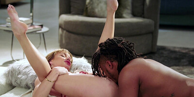 Cutie Naomi Swann with small tits and a huge dick