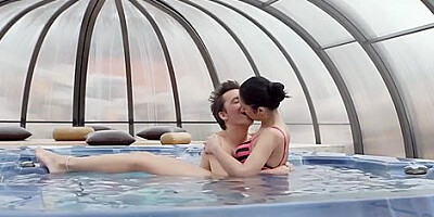 Old Lover Nicely Penetrates Black-haired Chick From Behind