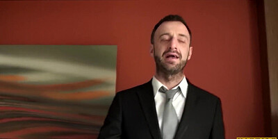 Busty maid Lucy Lane ripped by dom cock