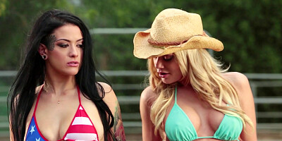 Hot chicks are masturbating together