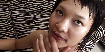 Shy asian teen gets her first oily massage fuck!