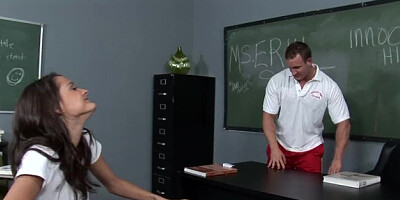 InnocentHigh Schoolgirl uniform brunette Erin Stone hardcore sex