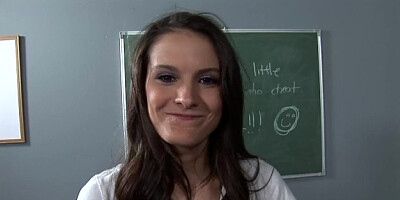 InnocentHigh Schoolgirl uniform brunette Erin Stone hardcore sex
