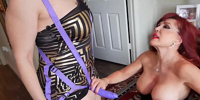 PORNSTARPLATINUM Busty MILF Sexy Vanessa Strap On Fucked