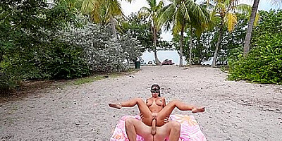 Busty Miss Lexa Fucks Outdoors In Tropical Location - Blowjob And Cowgirl Sex