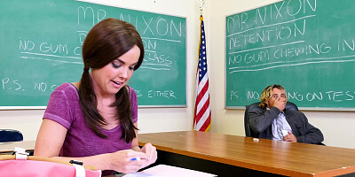 Dillion Harper getting fucked hard in the classroom