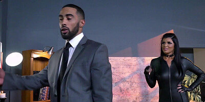 Deadly Romi Rain seduces her bbc boss into hard rough fucking