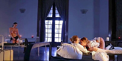Blue Angel, Aleska Diamond And Abbie Cat In Lesbian Threesome