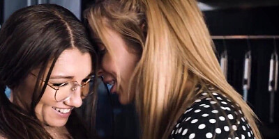 Nerdy girl is upset but lesbian sex boosts her mood