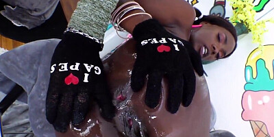 Black cutie analyzed with impressive white bulge